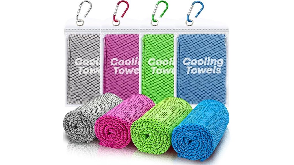 four 40x12 cooling towels