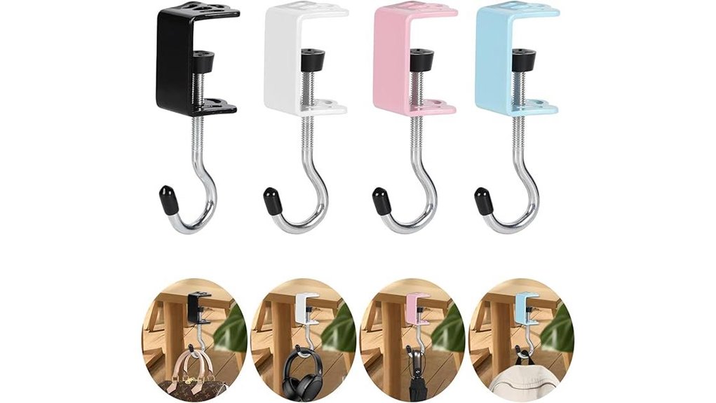 four 50lb heavy duty hooks