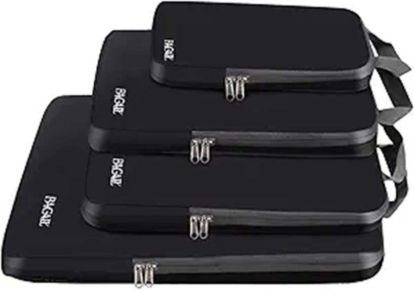 Best Packing Cube Sets for Carry‑On Only Travel 12 four black bagail cubes