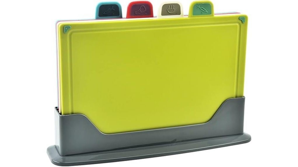 Best Cutting Board Set (Color-Coded) for Kitchen Organization 12 four board thick plastic shelf