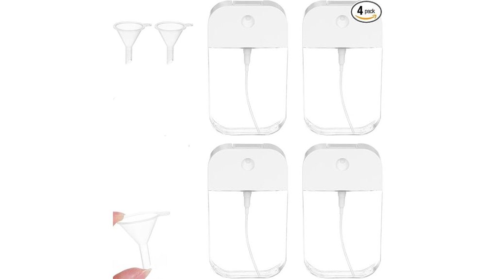 Must-Have Refillable Sanitizer Spray Bottles for On-the-Go 10 four clear 50ml sprays