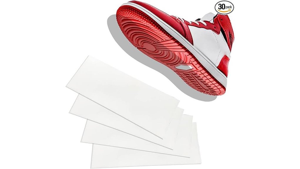 four clear shoe protectors