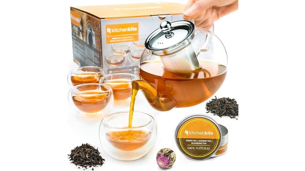 Tea Infuser Set Every Tea Lover Will Deck Out 3 four cup glass teapot infuser