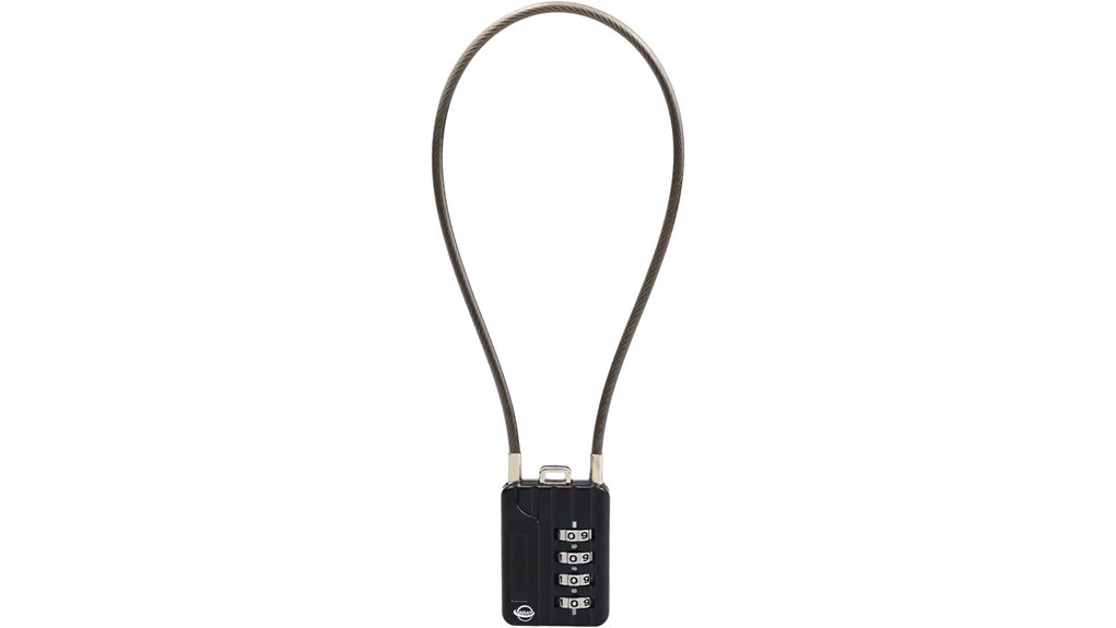 Top Cable Locks Hostels and Lockers Love (Long Shackle Options) 6 four digit black 12 inch 3mm