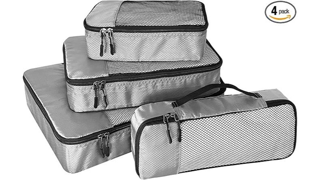 Packing Cube Sets That Maximize 40L Backpack Space 11 four grey packing cubes