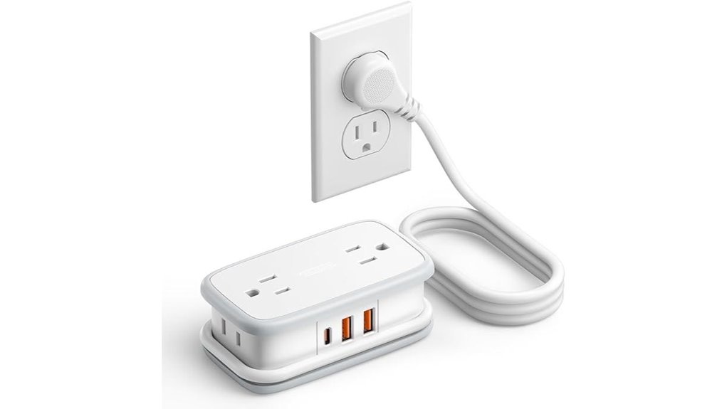 Essential Flat-Plug Power Strips for Travelers 12 four outlet 3 usb 20w strip