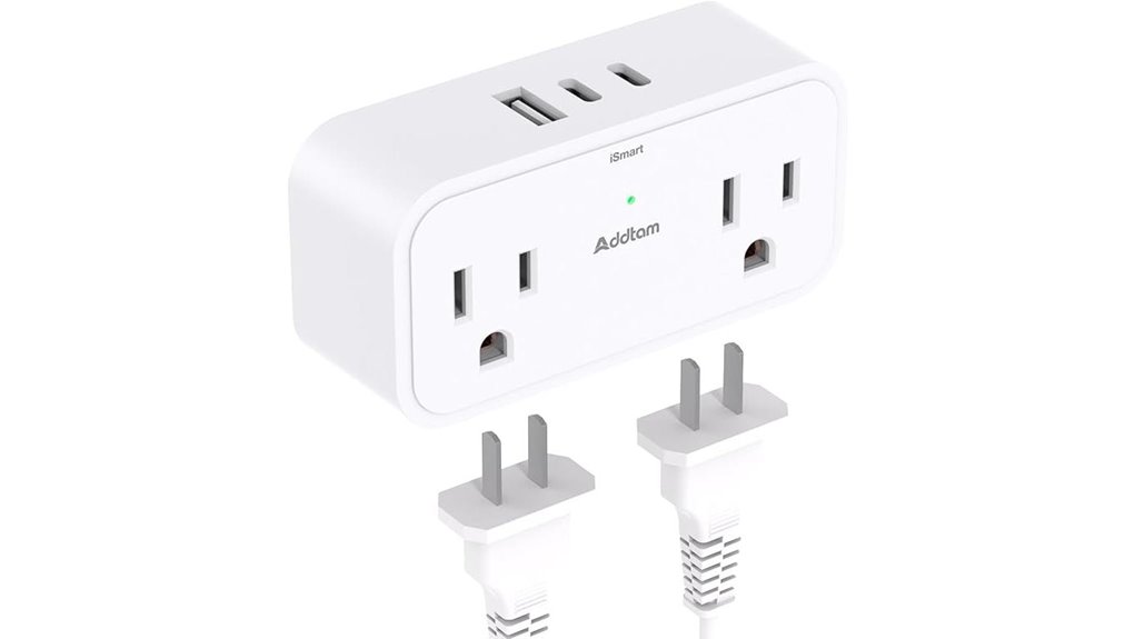 Travel Surge Protector with USB-C: Stay Powered on the Go 10 four outlet usb surge extender