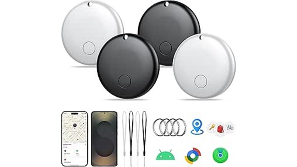 Bluetooth Trackers for Luggage That Outshine AirTag 6 four pack dual platform tag