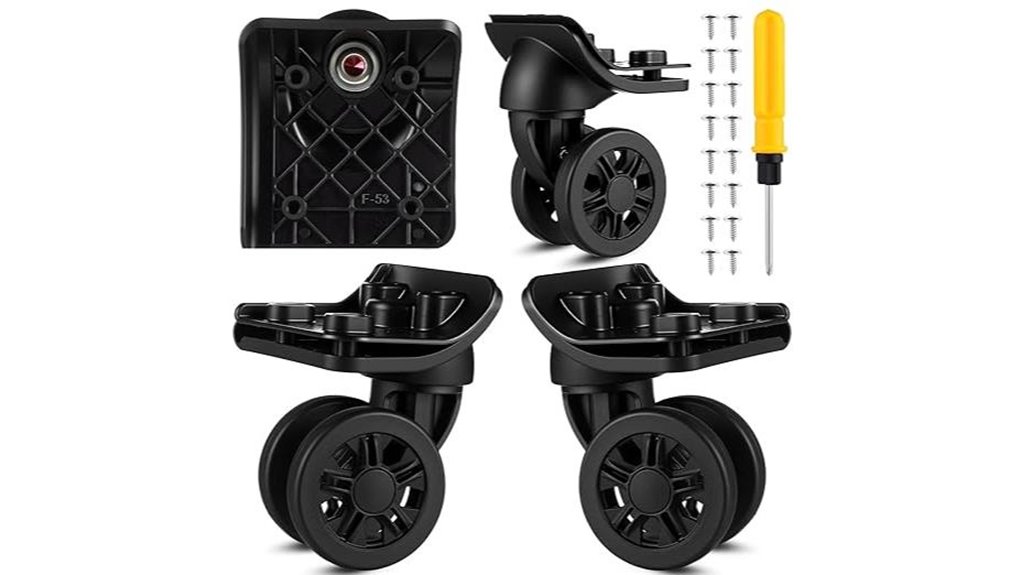 Smart replacement luggage wheels and wheel kits for repairs 12 four pack luggage wheels