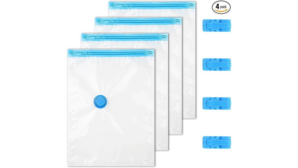 The Best Roll‑Up Vacuum Bags That Free Your Closet From Clutter 11 four pack space saving vacuum