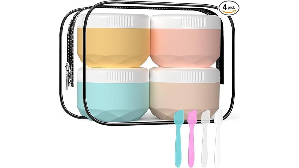 four pack tsa silicone containers