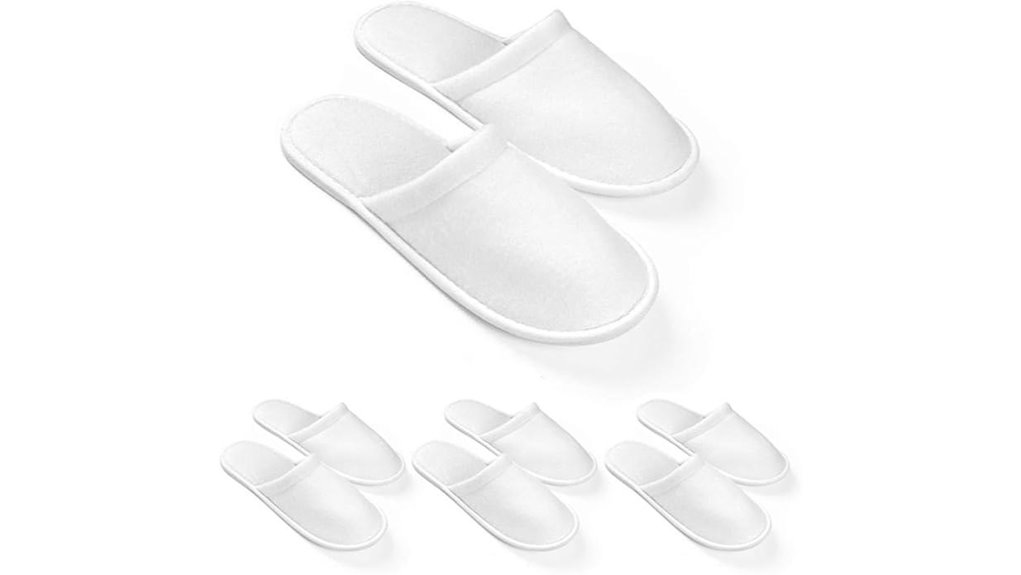 Travel Slippers for Hotels: Hard‑Sole vs Soft Choices 15 four pair white disposable slippers