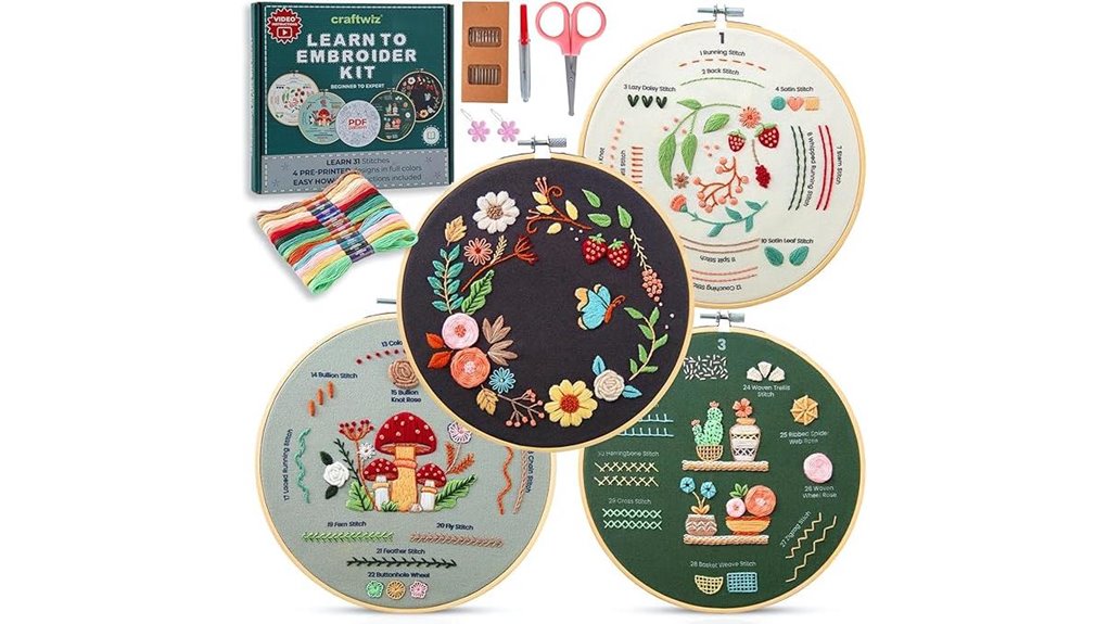 The Ultimate Embroidery Travel Kits for On-the-Go Stitching 12 four piece embroidery starter kit