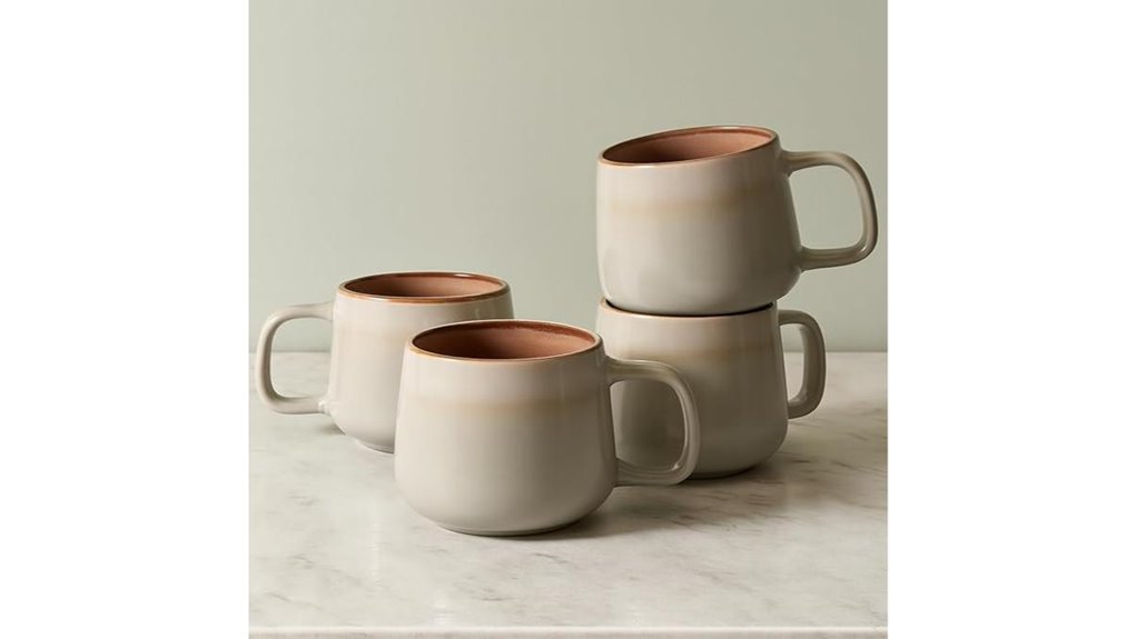 four piece nordic ceramic mugs