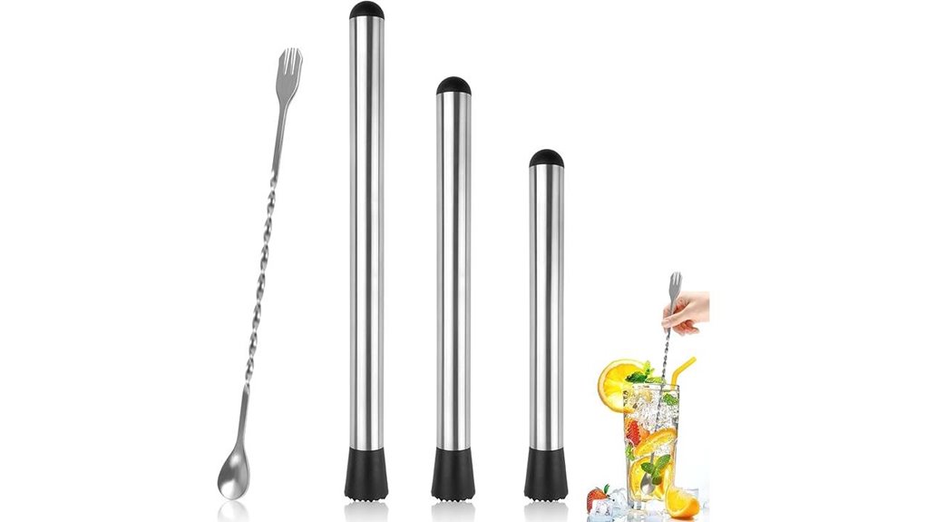 Top Muddler to Upgrade Your Home Bar 8 four piece stainless cocktail set