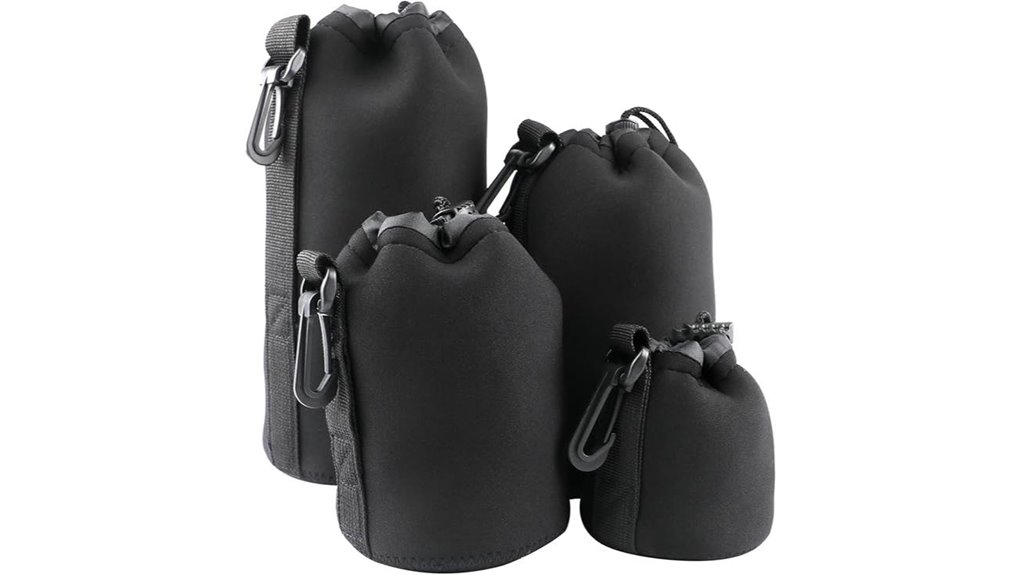 four size neoprene lens pouch