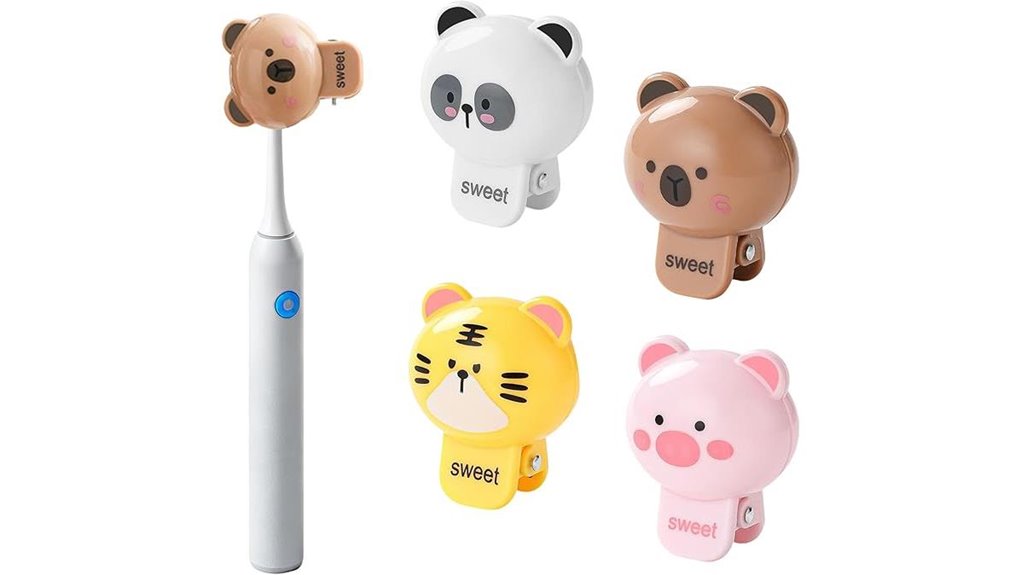 Mildew‑Proof Vented Toothbrush Covers Your Daily Routine Needs 5 four spring clip animal covers