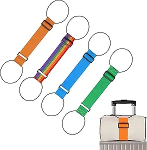 four suitcase luggage straps