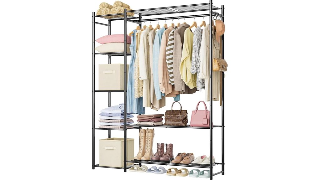 Portable Closet Organizers for Rentals to Keep Your Space Tidy 9 four tier portable steel wardrobe