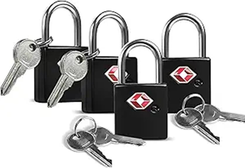 Top TSA‑Approved Luggage Locks: Key vs Combination Showdown 11 four tsa approved luggage locks