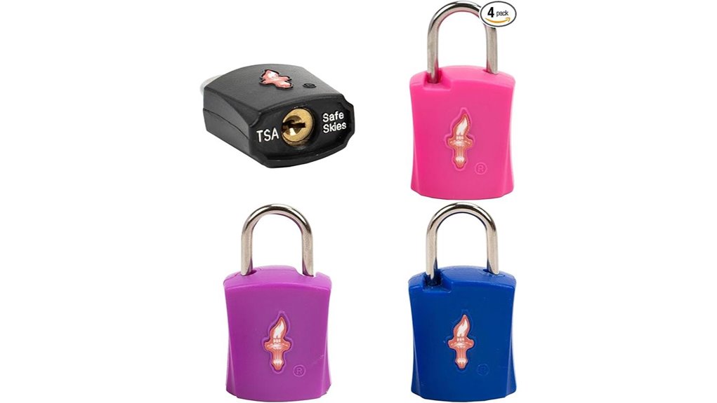 four tsa approved mixed locks