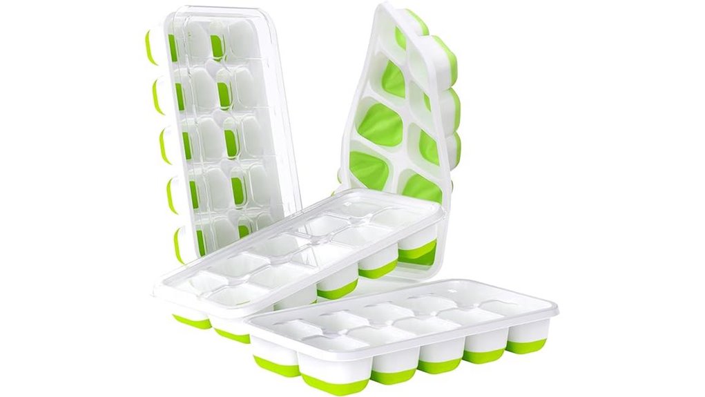 four unit stackable silicone trays
