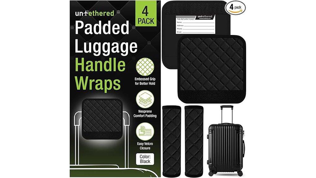 The Best Luggage Handle Cushions for Heavy Bags & Comfort 1 four untethered luggage wraps