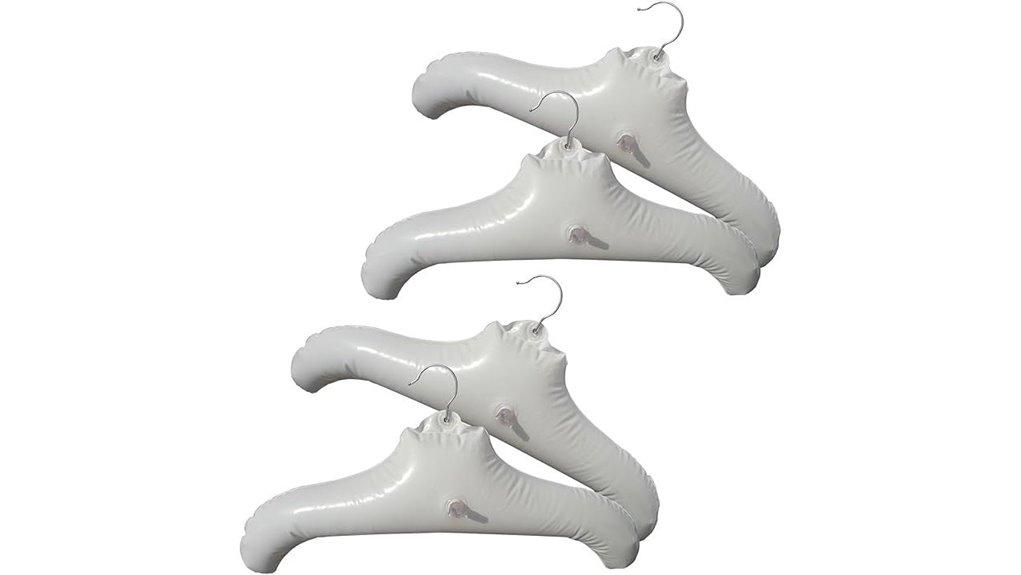 four white coralpearl hangers