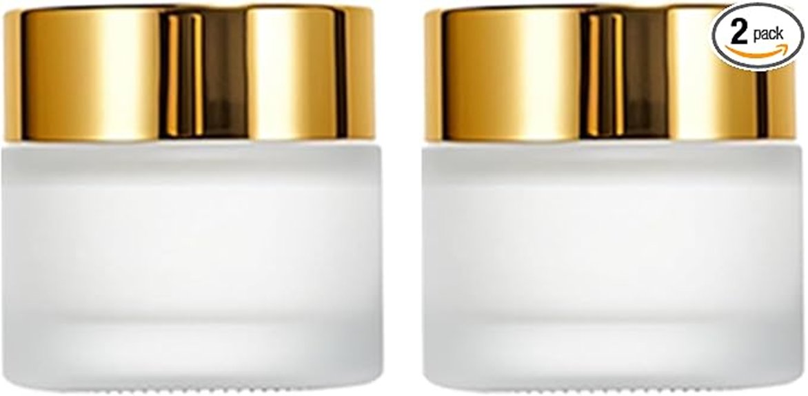 Travel Jars for Creams: Wide Mouth, Tight Seal Essentials 8 frosted 2oz sample jars