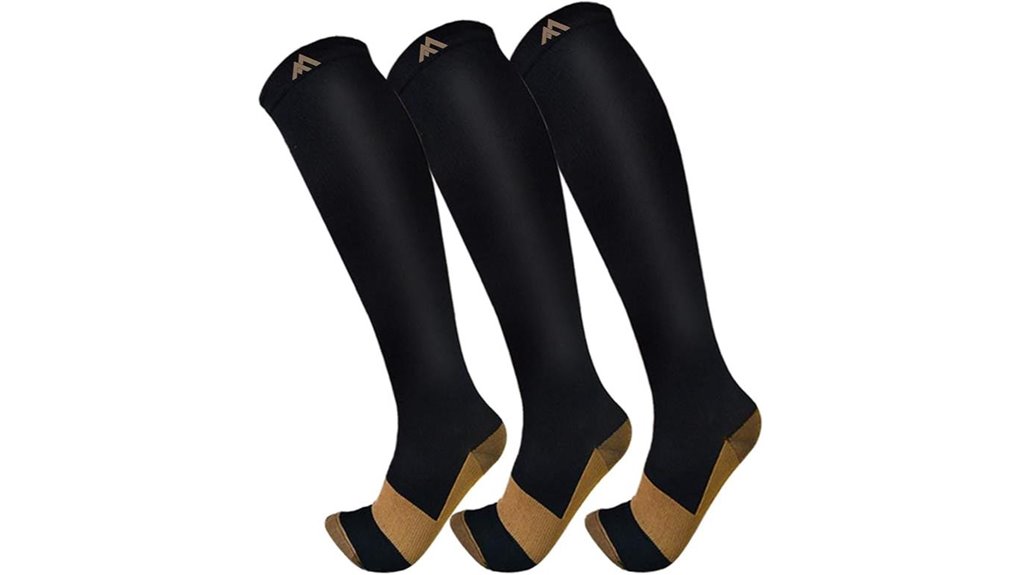 Comfort Compression Compression Socks for Flights to Stay Fresh 6 fuelmefoot copper compression socks