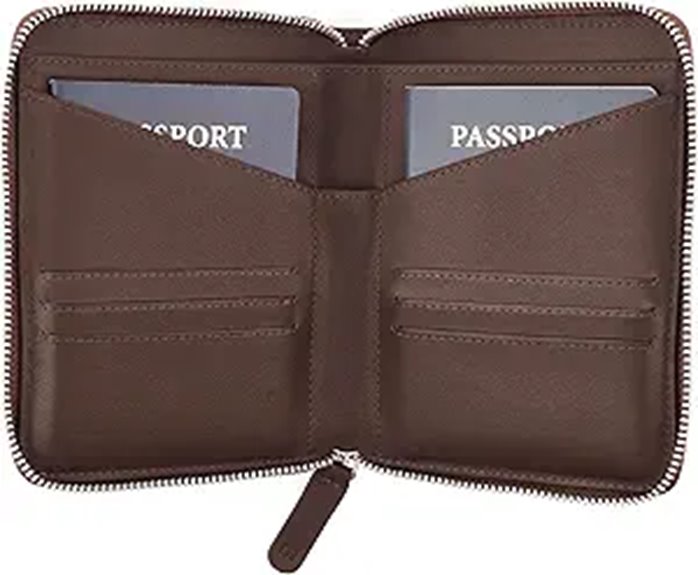 full grain rfid passport wallet