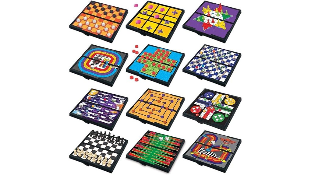 Best Portable Board Games Every Traveler Will Love 4 gamie magnetic 12 game set