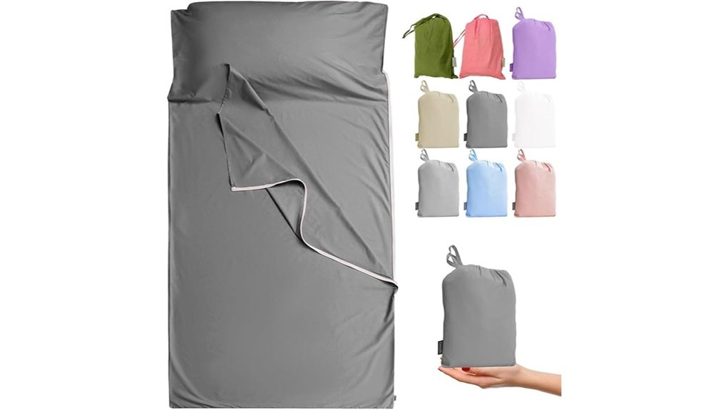 Top Travel Bed Sheets (Sleeping Bag Liners) That Keep You Cozy 9 gannafee cotton zippered liner