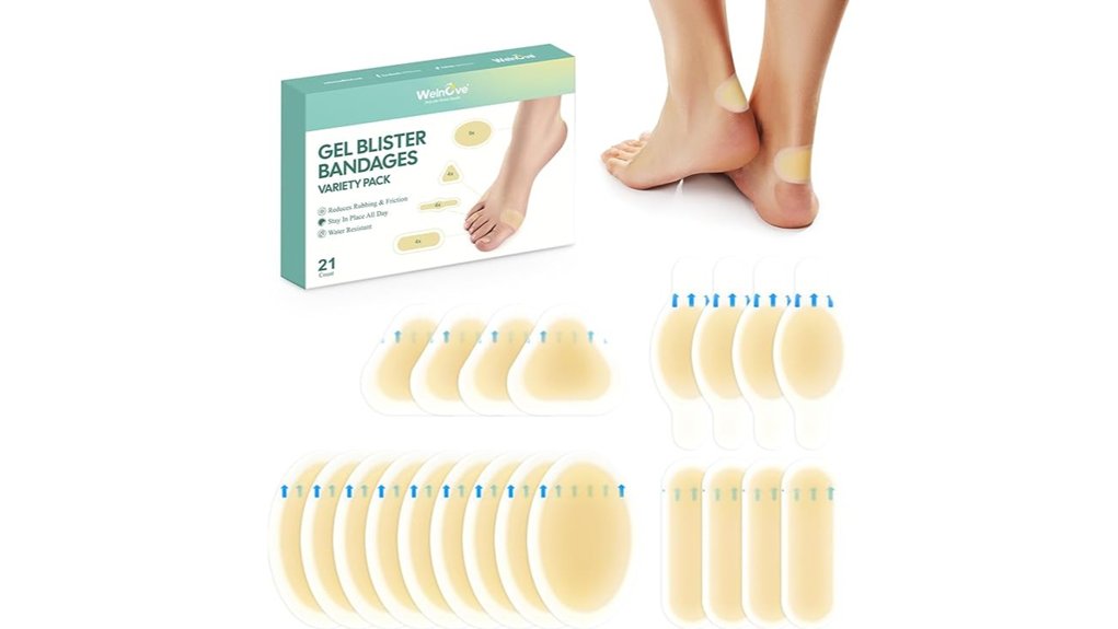 Best Blister Plasters to Keep Sweaty Feet Dry 14 gel blister bandages 21ct