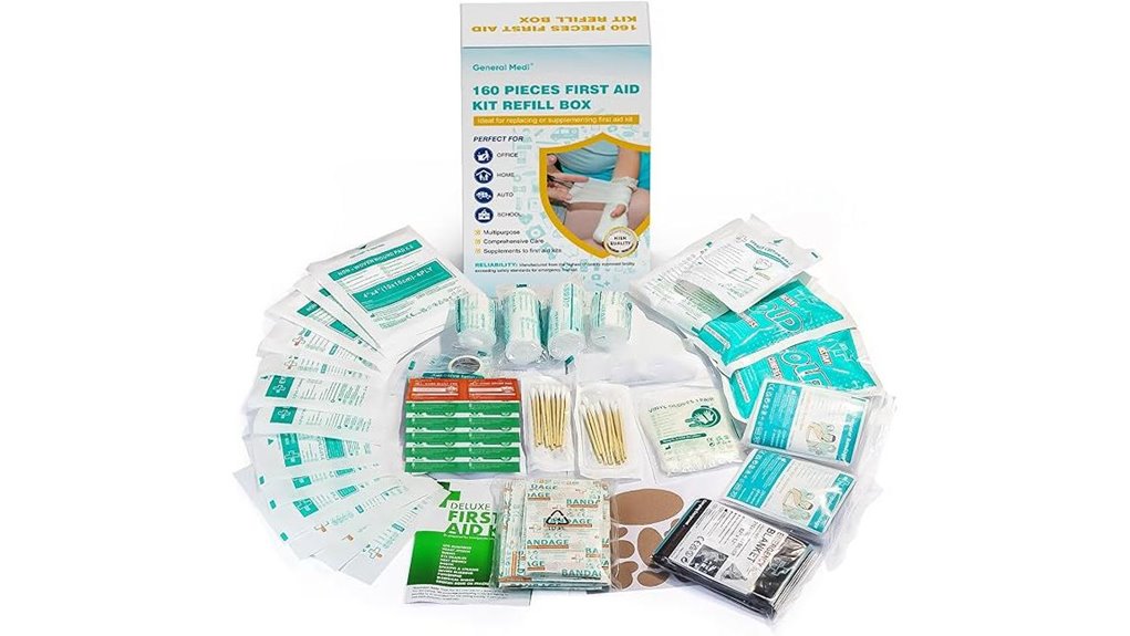 Top First Aid Kit Refill Packs Travelers Rely On 12 general medi 160 item kit
