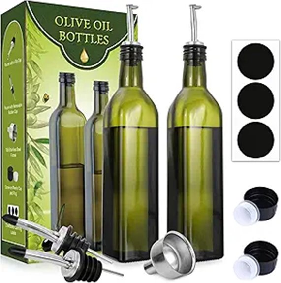 Best Refillable cooking oil bottle (spout) That Saves Waste 7 glass olive oil dispenser