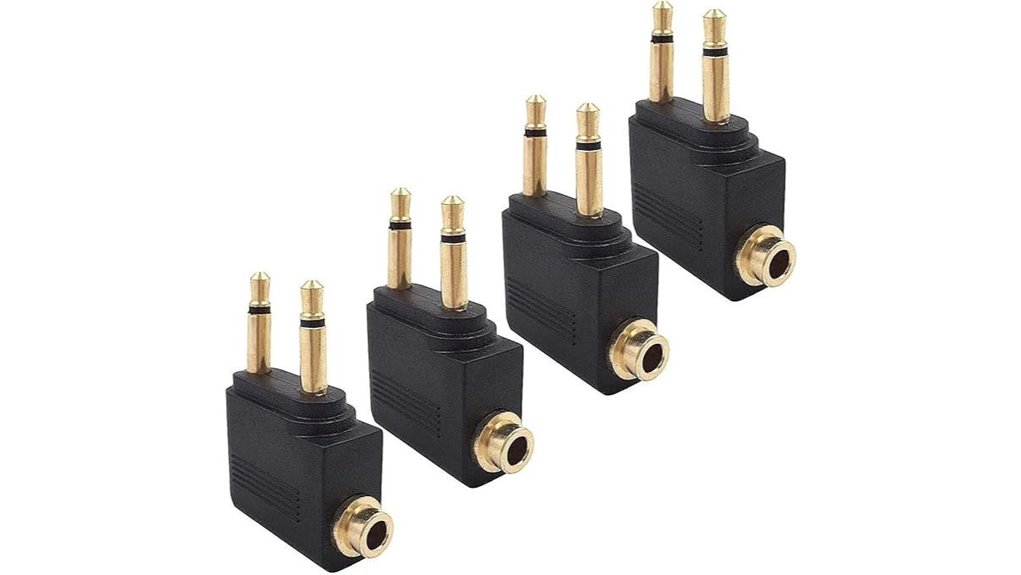 Best Airplane Headphone Adapters for Simple Travel Backups 13 gold airline adapter pack