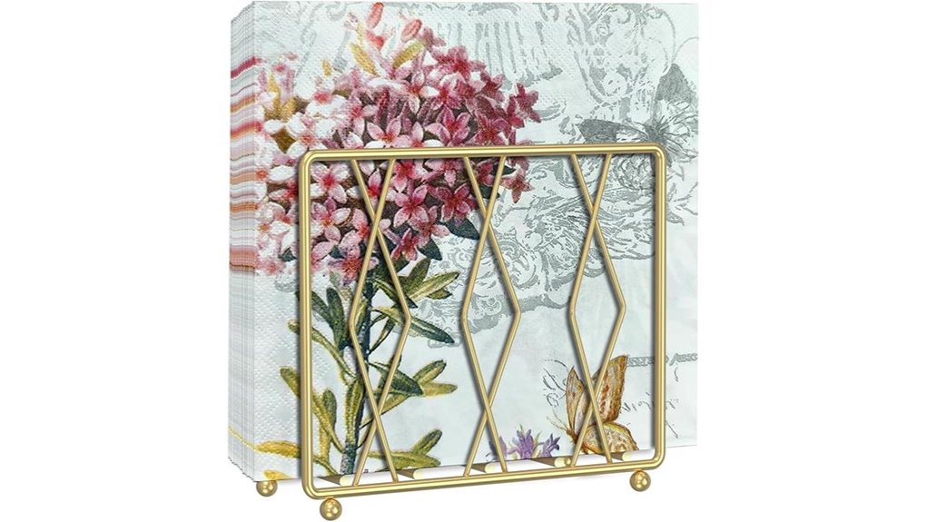 gold modern napkin holder