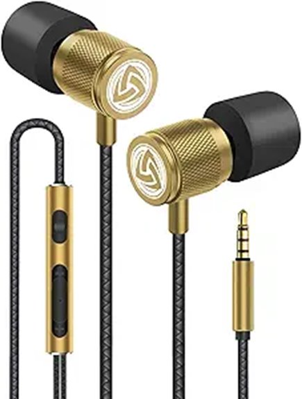 Noise-Isolating Wired Earbuds Your Plane Backup Must-Have 8 gold noise isolating wired earbuds