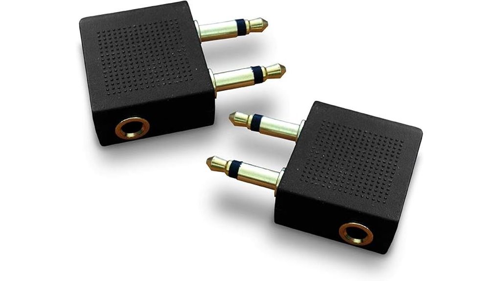 Best Airplane Headphone Adapters for Simple Travel Backups 3 gold plated airplane adapters
