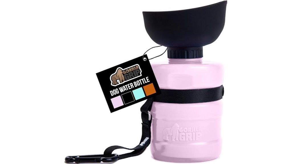 Collapsible Pet Water Bottles for Travel (One-Hand Squeeze) 6 gorilla grip dog bottle