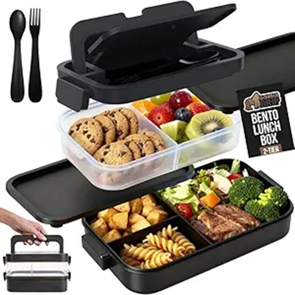 Top Leak‑Resistant Bento‑Style Lunch Boxes for Day Tours 9 gorilla grip leakproof 2 tier