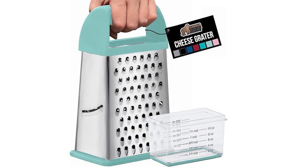 Box Grater With Container: Must-Have Tools for Every Kitchen 6 gorillagrip 4 sided bpa free grater