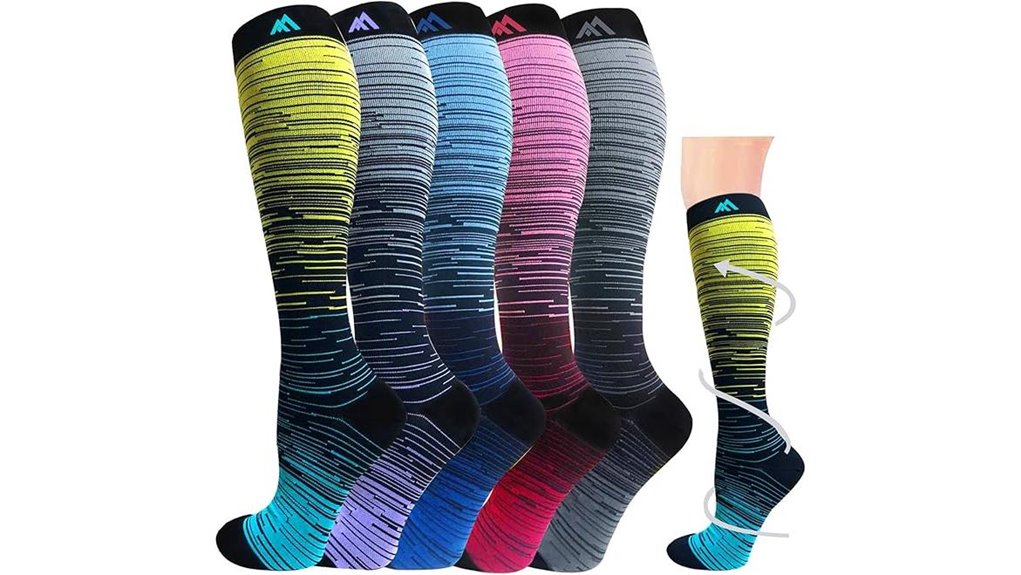 Top Compression Socks (Graduated 20-30 mmHg) for Long Journeys 1 graduated 20 30mmhg knee socks