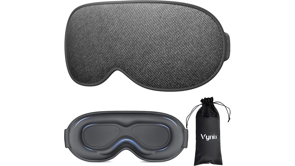 Sleep Masks for Flights with Adjustable Nose Bridges Light Leak 12 gray adjustable blackout mask