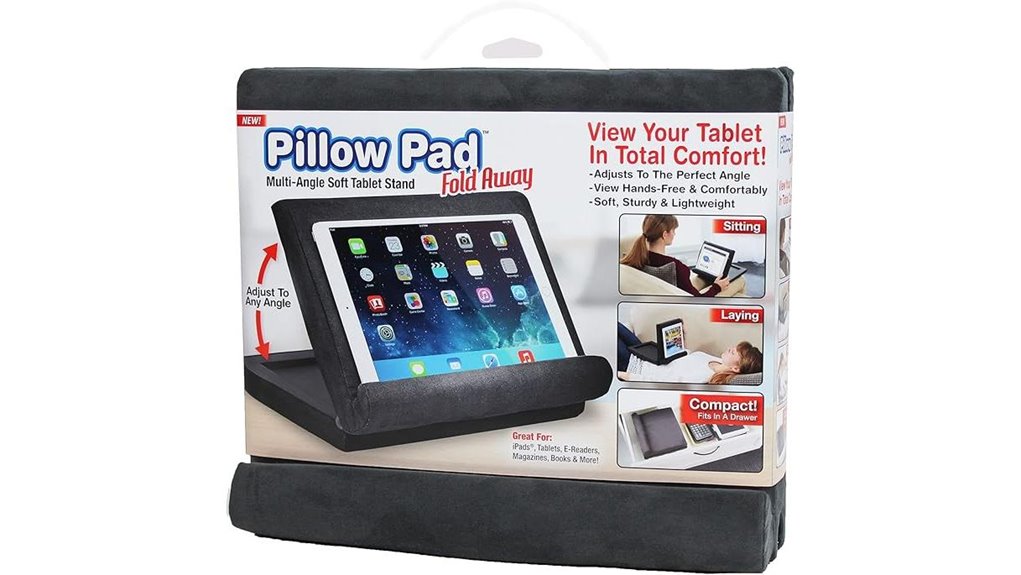 Foldable Tablet Stand (Tray-Table Friendly) for Work & Travel 5 gray foldable multi angle stand