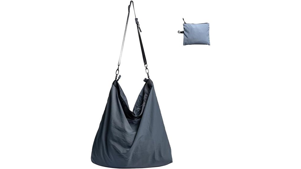 Best Ultralight Tote Bags with Strong Straps for Day Trips 3 gray foldable nylon crossbody