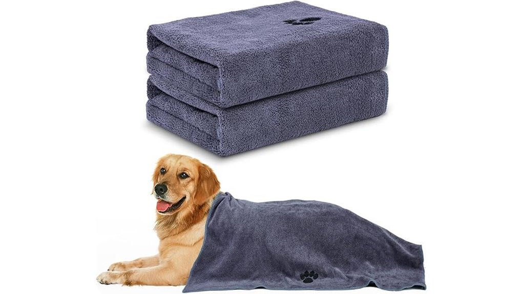 Lint‑Free Pet Towels that Keep Your Pet Quick‑Dry On The Go 3 gray microfiber dog pack