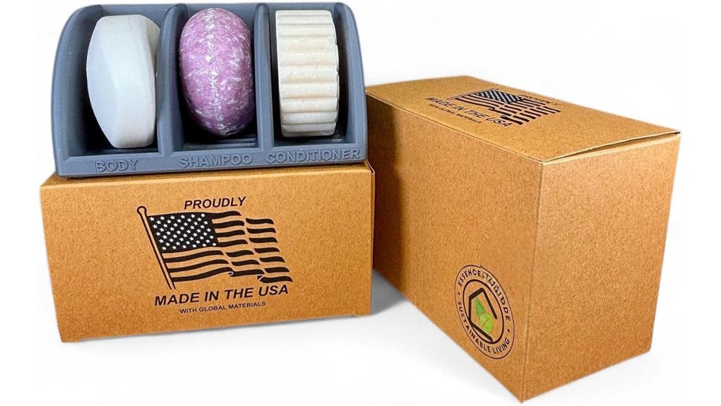 Shampoo Bar Holders with Drainage – No More Mushy Bars 3 gray multi bar drainage holder