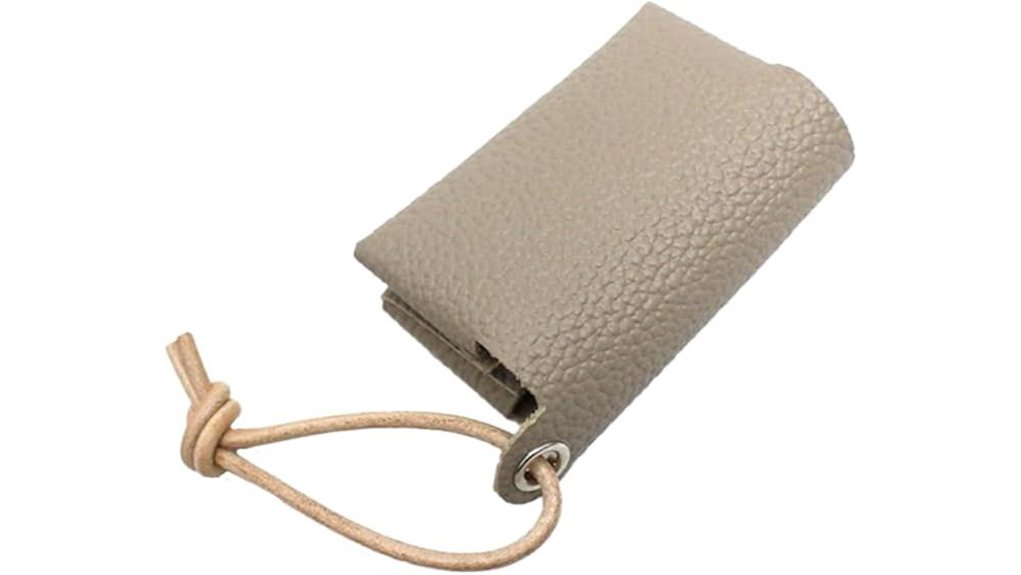 gray pu leather holder